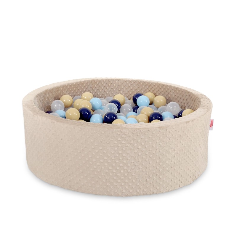 Μπαλοπισίνα minky H-30 cm με 300 Μπάλες - beige