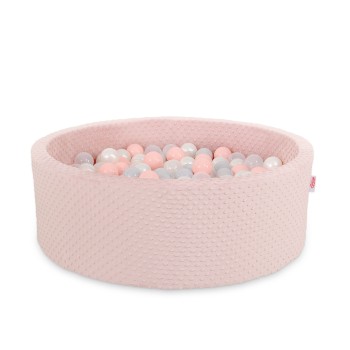 Μπαλοπισίνα minky H-30 cm με 200 Μπάλες - blush
