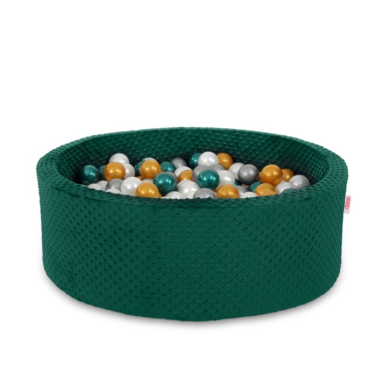 Μπαλοπισίνα minky H-30 cm με 300 Μπάλες - bottle green