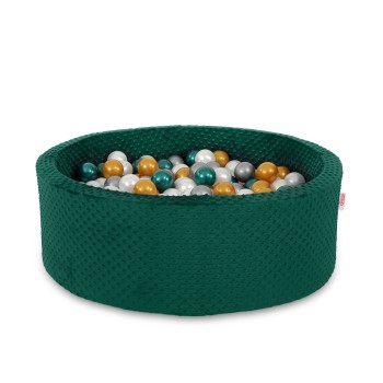 Μπαλοπισίνα minky H-30 cm με 400 Μπάλες - bottle green