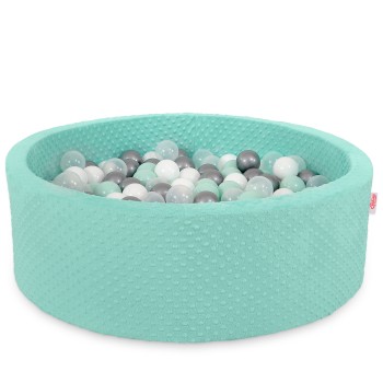 Μπαλοπισίνα minky H-30 cm με 300 Μπάλες - mint
