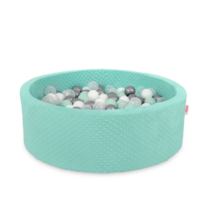 Μπαλοπισίνα minky H-30 cm με 300 Μπάλες - mint