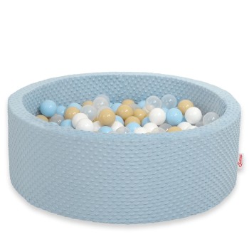 Μπαλοπισίνα minky H-30 cm με 200 Μπάλες - misty blue
