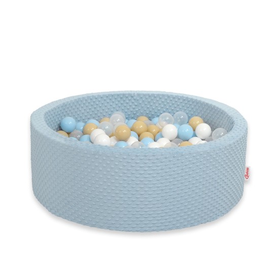 Μπαλοπισίνα minky H-30 cm με 300 Μπάλες - misty blue