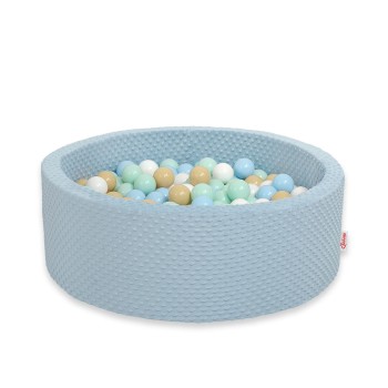 Μπαλοπισίνα minky H-30 cm με 400 Μπάλες - misty blue