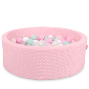 Μπαλοπισίνα minky H-30 cm με 300 Μπάλες - pink