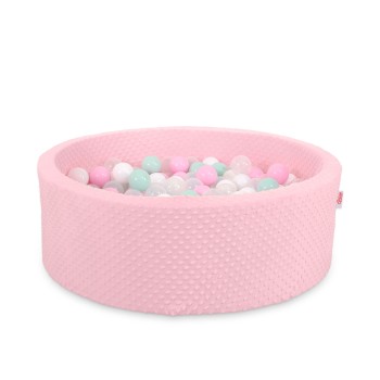 Μπαλοπισίνα minky H-30 cm με 400 Μπάλες - pink