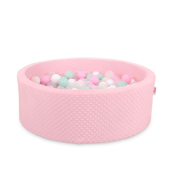Μπαλοπισίνα minky H-30 cm με 200 Μπάλες - pink
