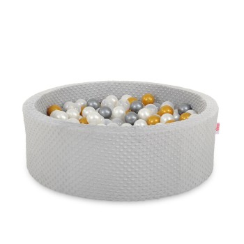Μπαλοπισίνα minky H-30 cm με 400 Μπάλες - grey