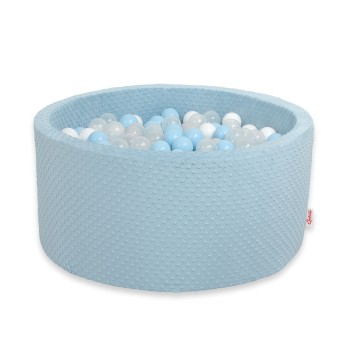 Μπαλοπισίνα minky H-40 cm με 200 Μπάλες - misty blue