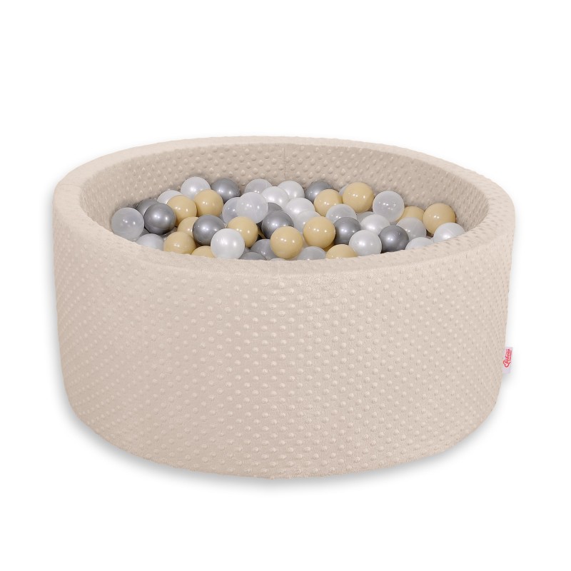 Μπαλοπισίνα minky H-40 cm με 300 Μπάλες - beige