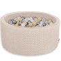 Μπαλοπισίνα minky H-40 cm με 300 Μπάλες - beige