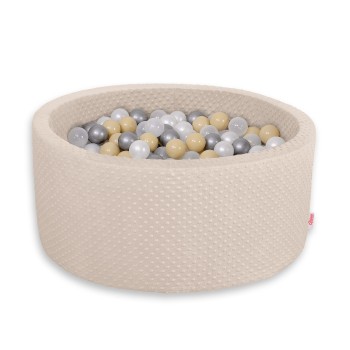 Μπαλοπισίνα minky H-40 cm με 400 Μπάλες 400 - beige