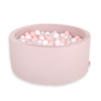 Μπαλοπισίνα minky H-40 cm με 200 Μπάλες - blush