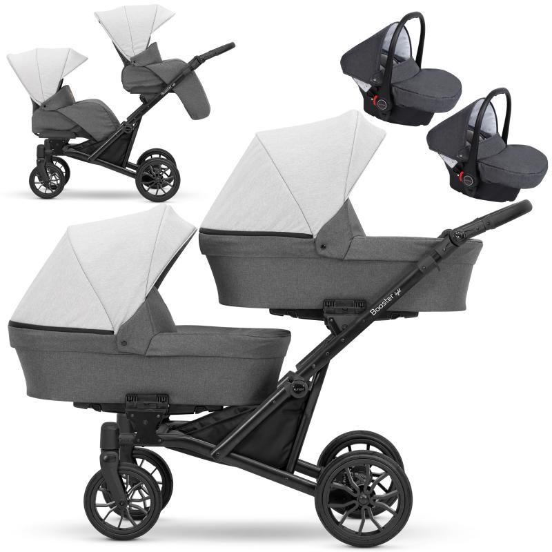 Καρότσι Διδύμων 3 σε 1 - Booster Light - BL03 Anthracite