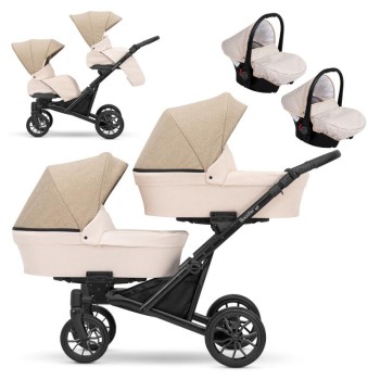 Καρότσι Διδύμων 3 σε 1 - Booster Light - BL02 Beige