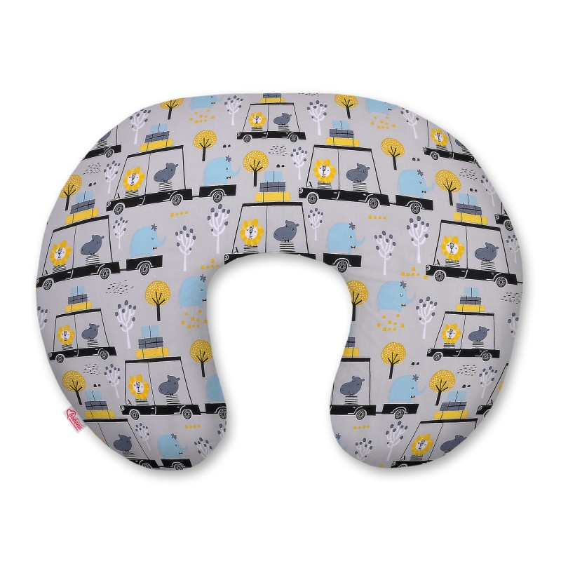 Μαξιλάρι Θηλασμού - animals in cars gray