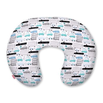 Μαξιλάρι Θηλασμού - gray and turquoise cars