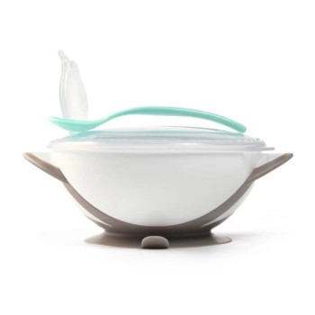 Bowl With Suction Cup And Spoon - White 1063/02