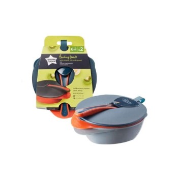 Bowl x2 With Spoon - Grey 467188