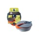 Bowl x2 With Spoon - Grey 467188