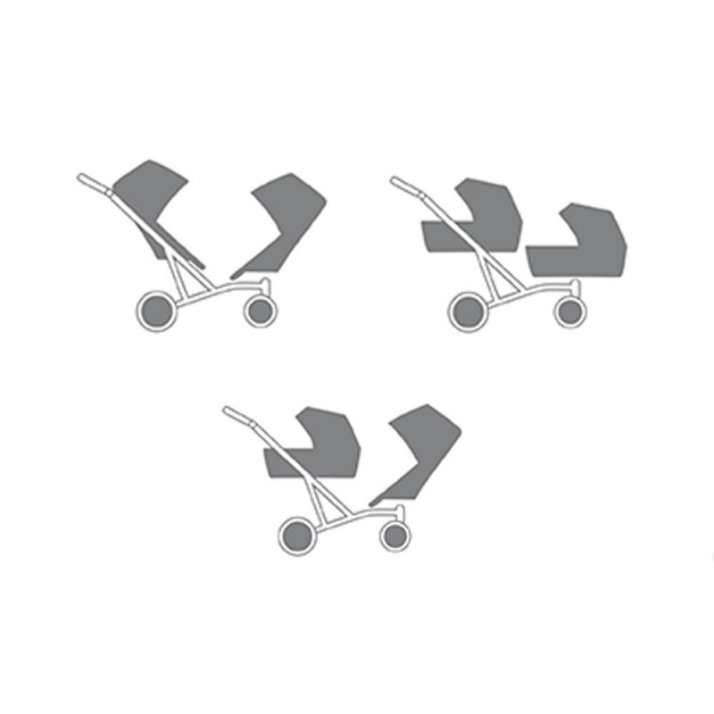 Καρότσι Διδύμων 3 σε 1 - Booster Light - BL02 Beige