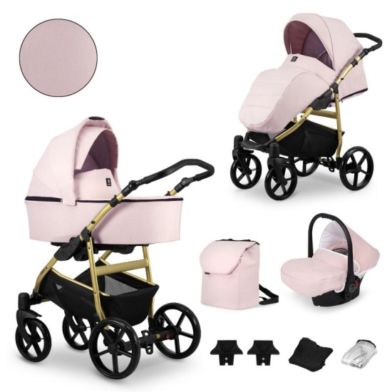 Σύστημα Μεταφοράς Μωρού 3 σε 1 - Kunert Mata - 06 Pink - Gold Frame