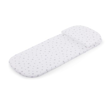 Memory foam mattress for stroller grey stars