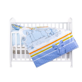 Beding set 5 pc. /Sheet, pillow case, pillow, duvet and duvet cover/ blue bear