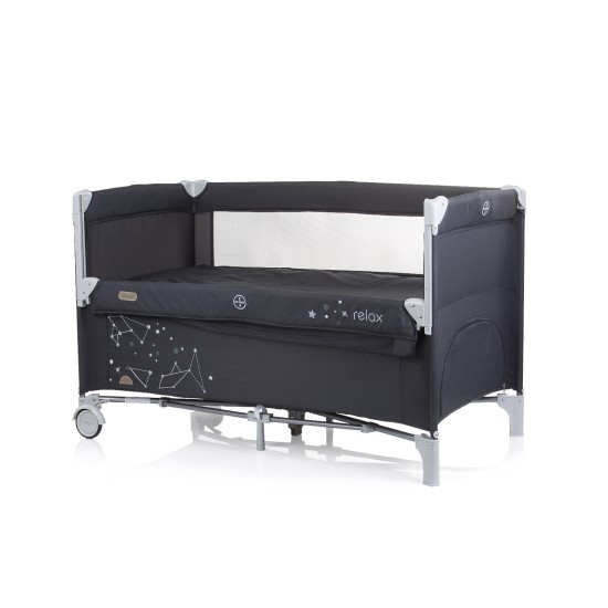 Λίκνο με Πτυσσόμενη Πλευρά - Relax ebony linen 125-65-77 Λίκνο με Πτυσσόμενη Πλευρά - Relax ebony linen 125-65-77