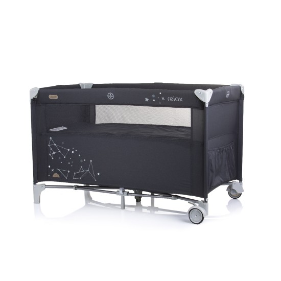 Λίκνο με Πτυσσόμενη Πλευρά - Relax ebony linen 125-65-77 Λίκνο με Πτυσσόμενη Πλευρά - Relax ebony linen 125-65-77