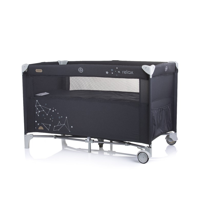 Λίκνο με Πτυσσόμενη Πλευρά - Relax ebony linen 125-65-77