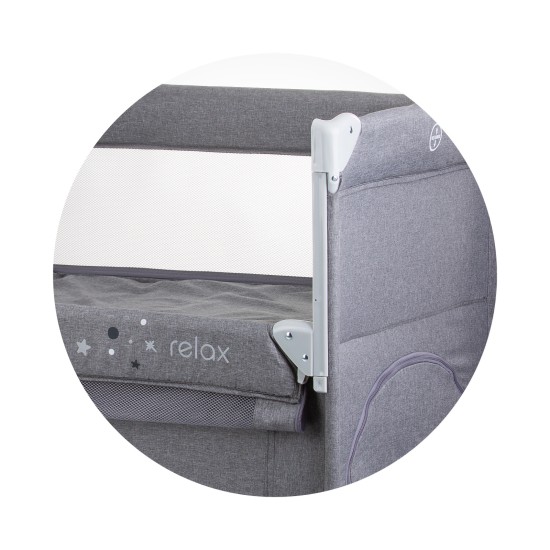 Λίκνο με Πτυσσόμενη Πλευρά - Relax glacier linen 125-65-77