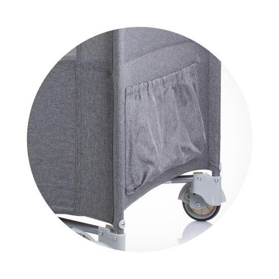 Λίκνο με Πτυσσόμενη Πλευρά - Relax glacier linen 125-65-77