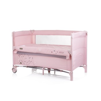 Λίκνο με Πτυσσόμενη Πλευρά - Relax rose linen 125-65-77