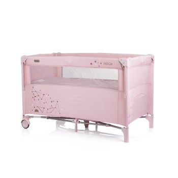 Λίκνο με Πτυσσόμενη Πλευρά - Relax rose linen 125-65-77