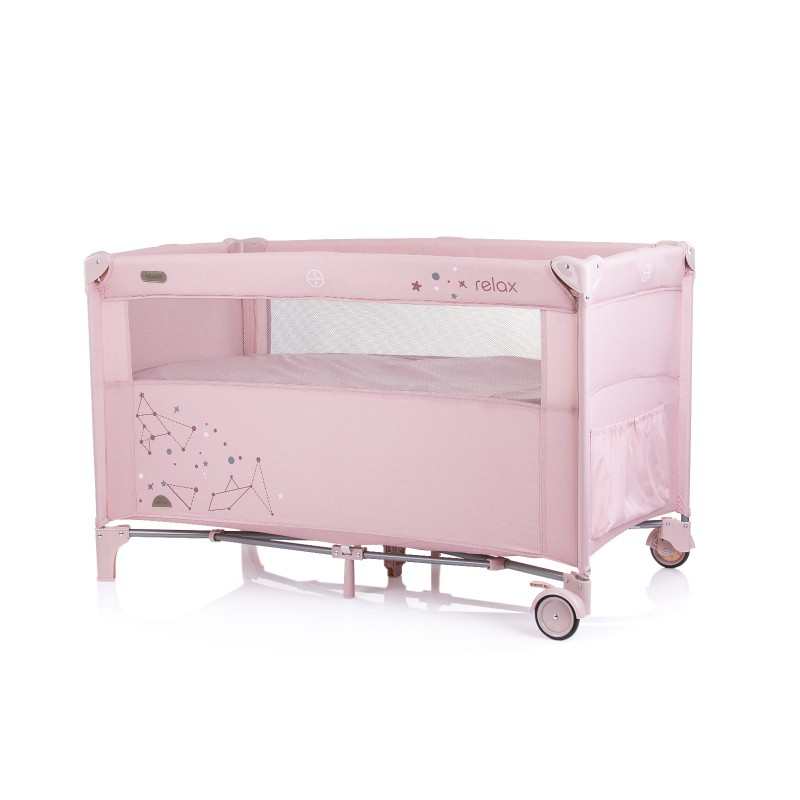 Λίκνο με Πτυσσόμενη Πλευρά - Relax rose linen 125-65-77