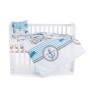 Beding set 5 pc. /Sheet, pillow case, pillow, duvet and duvet cover/ blue mouse