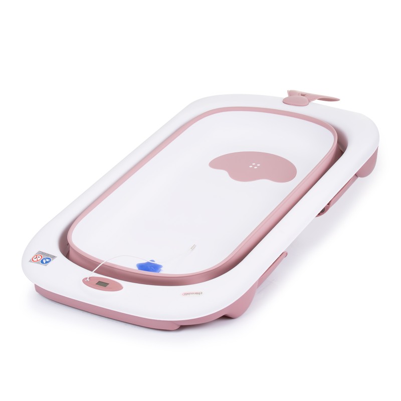 Μπανιέρα Μωρού Πτυσσόμενη Coral με Θερμόμετρο (87cm) - pink