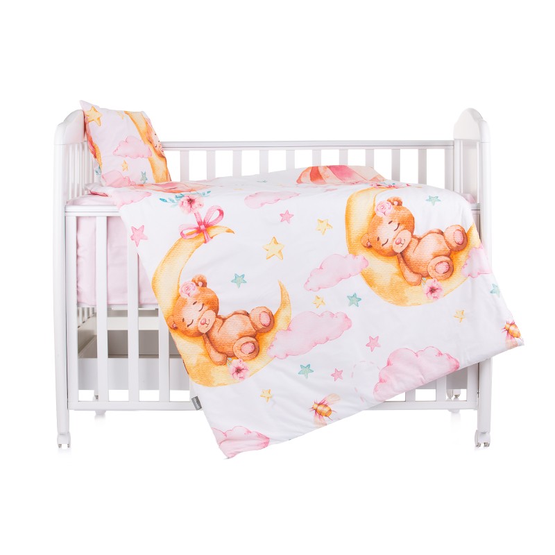 Beding set 5 pc. /Sheet, pillow case, pillow, duvet and duvet cover/sleeping bear
