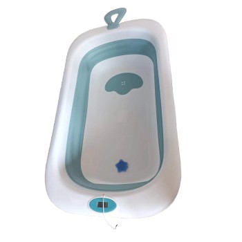 Μπανιέρα Μωρού Πτυσσόμενη Coral με Θερμόμετρο (87cm) - blue