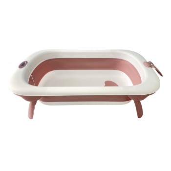 Μπανιέρα Μωρού Πτυσσόμενη Coral με Θερμόμετρο (87cm) - pink