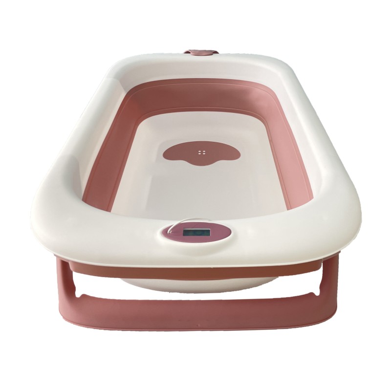 Μπανιέρα Μωρού Πτυσσόμενη Coral με Θερμόμετρο (87cm) - pink