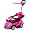 Ride on car with handle and canopy Super Car pink
