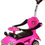Ride on car with handle and canopy Super Car pink