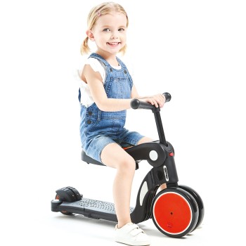 Πατίνι 4 σε 1 σκούτερ/τρίκυκλο/ισορροπία/οδήγηση "ALL RIDE" red