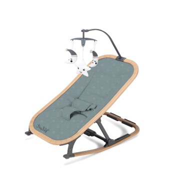 Λίκνο - Ρηλάξ Μωρού "Velvet" sky+wood