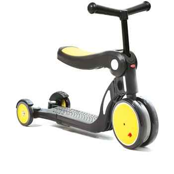 Πατίνι 4 σε 1 σκούτερ/τρίκυκλο/ισορροπία/οδήγηση "ALL RIDE" yellow