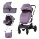 Καρότσι 3 in 1 - Σύστημα Μεταφοράς Zara lilac