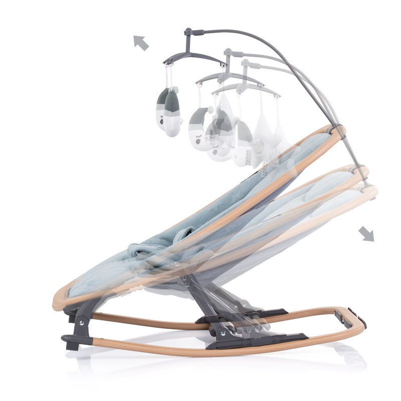 Λίκνο - Ρηλάξ Μωρού Velvet sky+wood